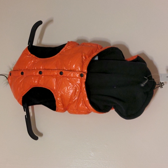 Spark paws red puffer fleece lined  faux fur brim  hoodie multiple sizes availab - Picture 7 of 9